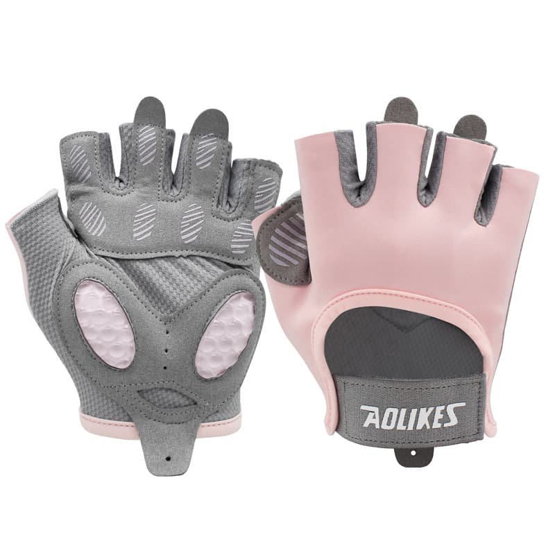 S Pink Breathable Gym Training Gloves with Non-Slip Palm Grip 1 S Pink Breathable Gym Training Gloves with Non-Slip Palm Grip