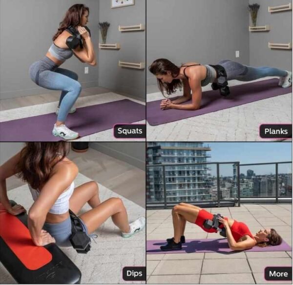 Black Portable Hip Thrust and Glute Training Belt - Adjustable Weightlifting Support Strap(Dumbbells not included) | Fitness Equipment Store