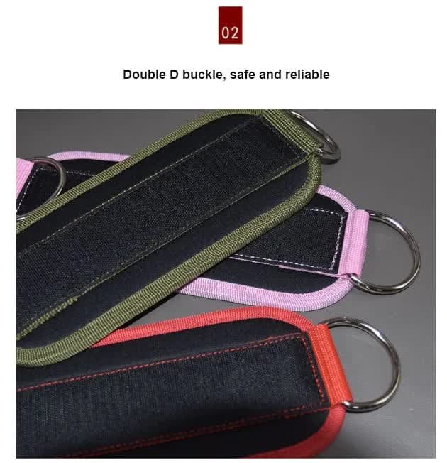 Dark Green Set (2 Ankle Straps + 3 elastic ropes + 1 mesh bag) Adjustable Ankle Straps for Leg and Glute Training - EVA Padded Gym Foot Straps 6 Dark Green Set (2 Ankle Straps + 3 elastic ropes + 1 mesh bag) Adjustable Ankle Straps for Leg and Glute Training - EVA Padded Gym Foot Straps - Image 6