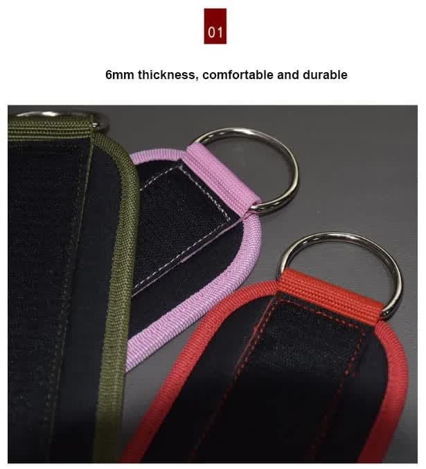 Blue Set (2 Ankle Straps + 3 elastic ropes + 1 mesh bag) Adjustable Ankle Straps for Leg and Glute Training - EVA Padded Gym Foot Straps 5 Blue Set (2 Ankle Straps + 3 elastic ropes + 1 mesh bag) Adjustable Ankle Straps for Leg and Glute Training - EVA Padded Gym Foot Straps - Image 5