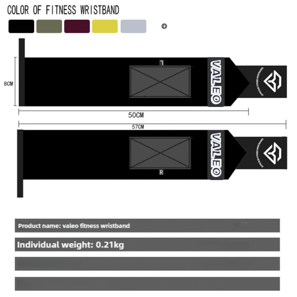 1 Pair Black Heavy-Duty Gym Wrist Wraps for Weightlifting, Powerlifting, and Injury Prevention | Fitness Equipment Store