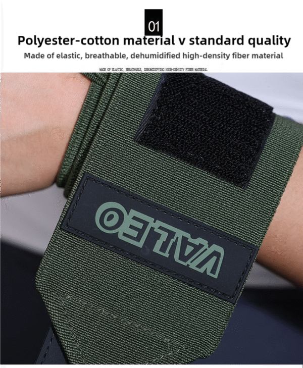 1 Pair Black Heavy-Duty Gym Wrist Wraps for Weightlifting, Powerlifting, and Injury Prevention | Fitness Equipment Store