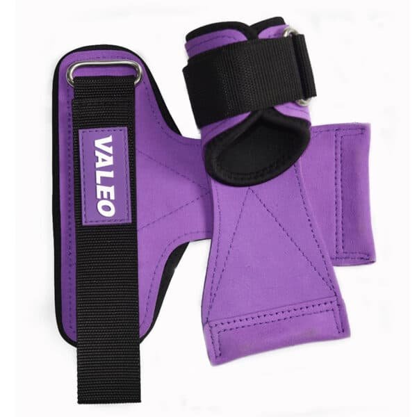 1 Pair Purple Durable Gym Palm Guard with Ultra-fiber Leather for Heavy Lifting - Wrist Support Straps for Pull-ups and Deadlifts | Fitness Equipment Store