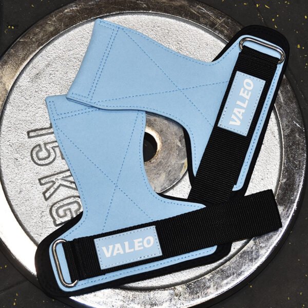 1 Pair Blue Durable Gym Palm Guard with Ultra-fiber Leather for Heavy Lifting - Wrist Support Straps for Pull-ups and Deadlifts | Fitness Equipment Store