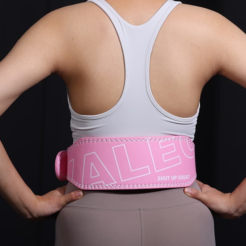 Size M Pink Professional Weightlifting Belt with Sponge Padding for Deep Squat and Deadlift - Men and Women Fitness Support 1 Size M Pink Professional Weightlifting Belt with Sponge Padding for Deep Squat and Deadlift - Men and Women Fitness Support