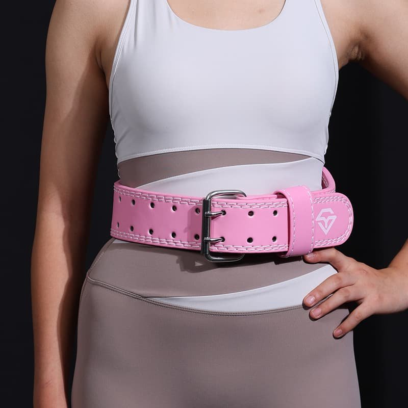 Size M Pink Professional Weightlifting Belt with Sponge Padding for Deep Squat and Deadlift - Men and Women Fitness Support 2 Size M Pink Professional Weightlifting Belt with Sponge Padding for Deep Squat and Deadlift - Men and Women Fitness Support - Image 2