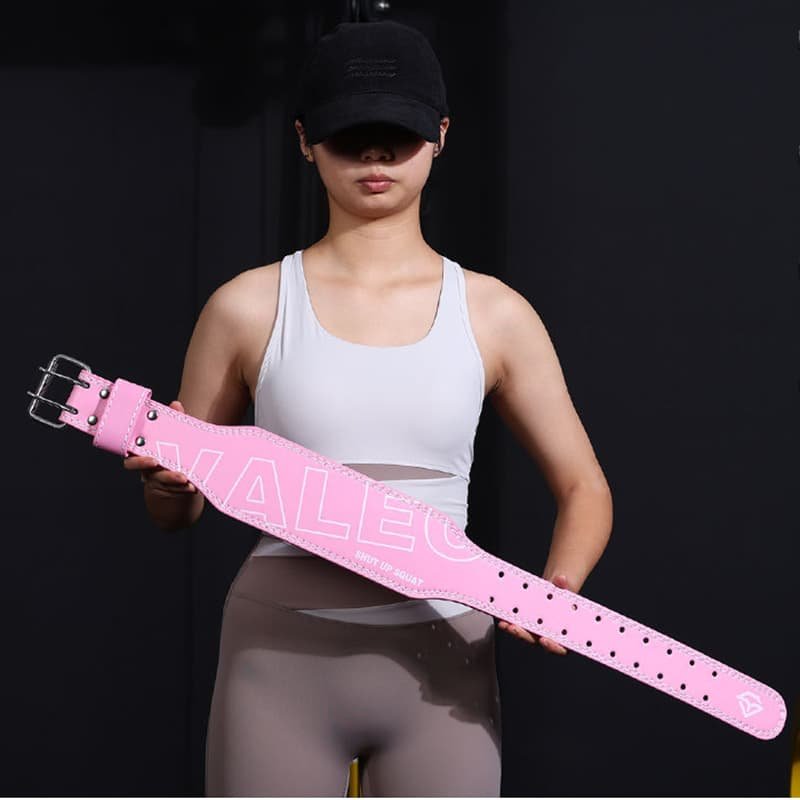 Size M Pink Professional Weightlifting Belt with Sponge Padding for Deep Squat and Deadlift - Men and Women Fitness Support 3 Size M Pink Professional Weightlifting Belt with Sponge Padding for Deep Squat and Deadlift - Men and Women Fitness Support - Image 3