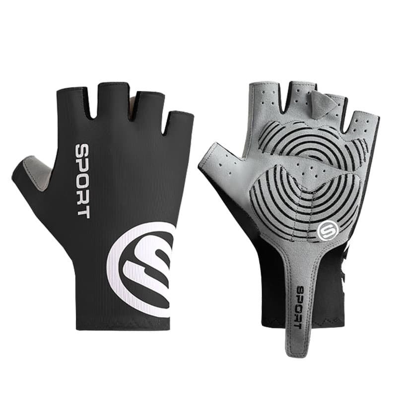 Size L Black Breathable Half-Finger Cycling Gloves - Anti-Slip, Shockproof, and Durable for Men & Women 1 Size L Black Breathable Half-Finger Cycling Gloves - Anti-Slip, Shockproof, and Durable for Men & Women