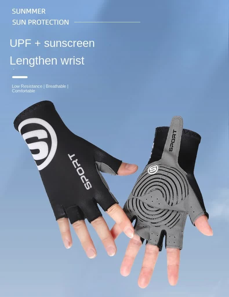 Size L Black Breathable Half-Finger Cycling Gloves - Anti-Slip, Shockproof, and Durable for Men & Women 3 Size L Black Breathable Half-Finger Cycling Gloves - Anti-Slip, Shockproof, and Durable for Men & Women - Image 3