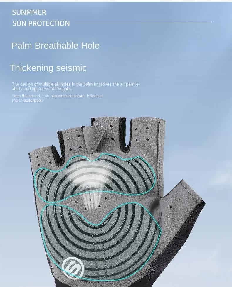 Size L Black Breathable Half-Finger Cycling Gloves - Anti-Slip, Shockproof, and Durable for Men & Women 5 Size L Black Breathable Half-Finger Cycling Gloves - Anti-Slip, Shockproof, and Durable for Men & Women - Image 5