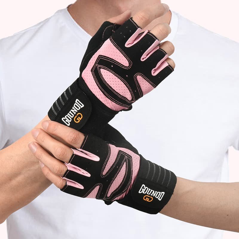 Size L Black And Pink Breathable Anti-Slip Gym Gloves for Workout and Weightlifting - Durable, Adjustable Fitness Gloves for Men and Women 2 Size L Black And Pink Breathable Anti-Slip Gym Gloves for Workout and Weightlifting - Durable, Adjustable Fitness Gloves for Men and Women - Image 2