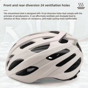 Off White Summer Cycling Helmet for Men and Women - Lightweight, Breathable Road Bike Helmet with Ventilation and Safety Features 3 Off White Summer Cycling Helmet for Men and Women - Lightweight, Breathable Road Bike Helmet with Ventilation and Safety Features | Fitness Equipment Store