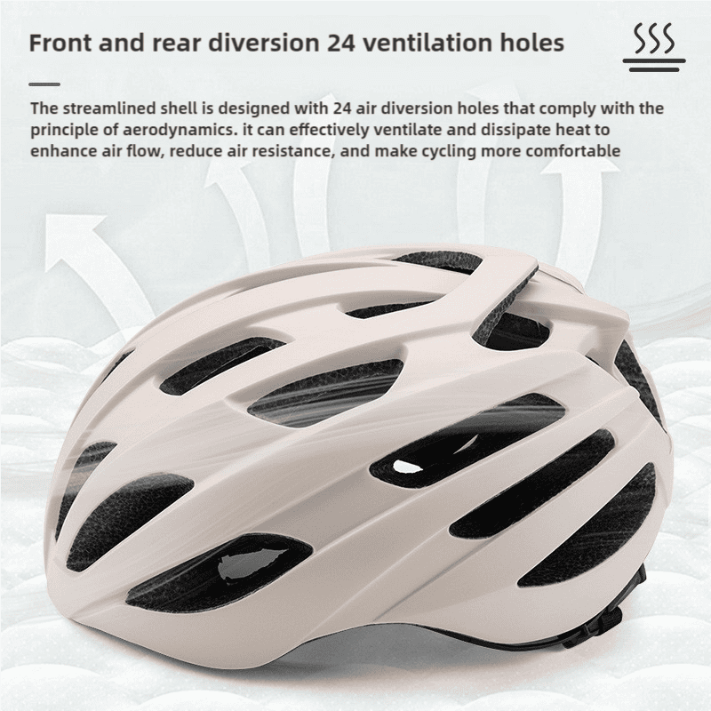 V888-ELOSUNG17588-216398-02.png Off White Summer Cycling Helmet for Men and Women - Lightweight, Breathable Road Bike Helmet with Ventilation and Safety Features | Fitness Equipment Store