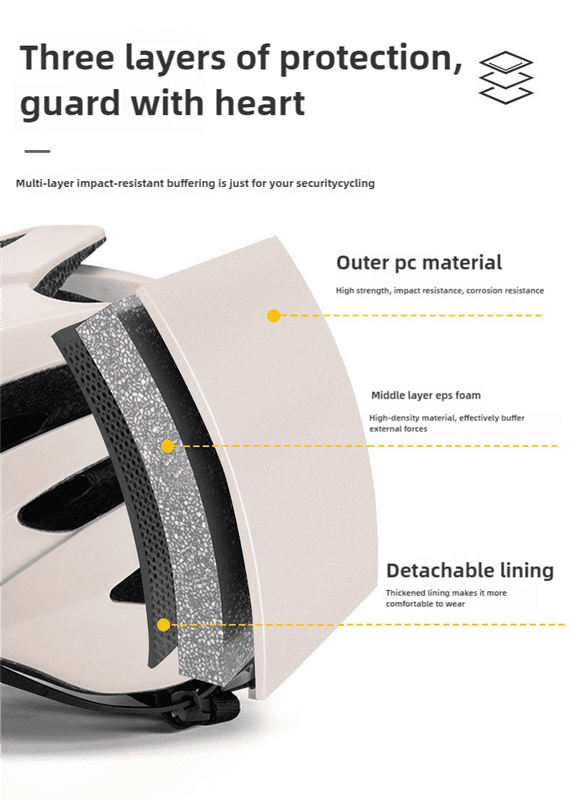 V888-ELOSUNG17588-216398-06.png Off White Summer Cycling Helmet for Men and Women - Lightweight, Breathable Road Bike Helmet with Ventilation and Safety Features | Fitness Equipment Store