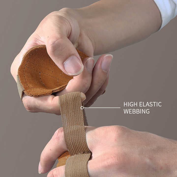 2 Pairs Black Premium Leather Grip Protection for Fitness | 4-Finger Cowhide Weightlifting Gloves - Durable, Non-Slip, and Abrasion-Resistant Support 3 2 Pairs Black Premium Leather Grip Protection for Fitness | 4-Finger Cowhide Weightlifting Gloves - Durable, Non-Slip, and Abrasion-Resistant Support - Image 3