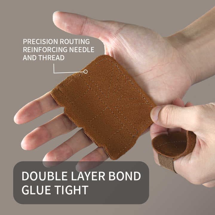 2 Pairs Black Premium Leather Grip Protection for Fitness | 4-Finger Cowhide Weightlifting Gloves - Durable, Non-Slip, and Abrasion-Resistant Support 5 2 Pairs Black Premium Leather Grip Protection for Fitness | 4-Finger Cowhide Weightlifting Gloves - Durable, Non-Slip, and Abrasion-Resistant Support - Image 5