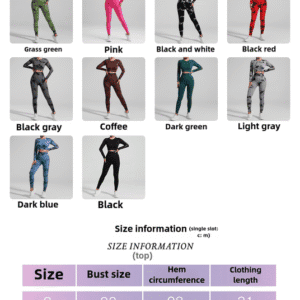 Coffee and Black Tie-Dye Size M Tie-Dye Yoga Set Long Sleeve Butt Lift Leggings Seamless Workout Training Gym Clothes | Fitness Equipment Store