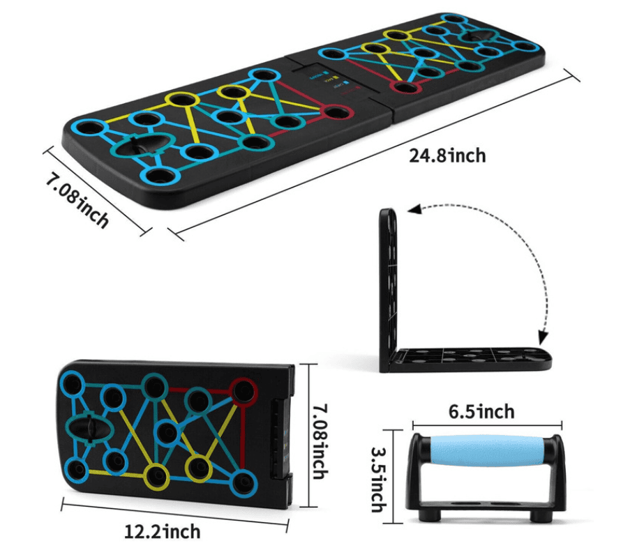 With Handle and Drawstring Multifunctional Push-Up Board - 9-in-1 Foldable Push-Up System for Strength Training 2 With Handle and Drawstring Multifunctional Push-Up Board - 9-in-1 Foldable Push-Up System for Strength Training - Image 2