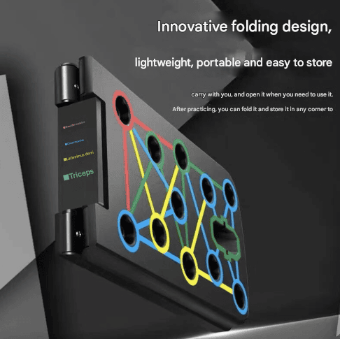 With Handle and Drawstring Multifunctional Push-Up Board - 9-in-1 Foldable Push-Up System for Strength Training 3 With Handle and Drawstring Multifunctional Push-Up Board - 9-in-1 Foldable Push-Up System for Strength Training - Image 3