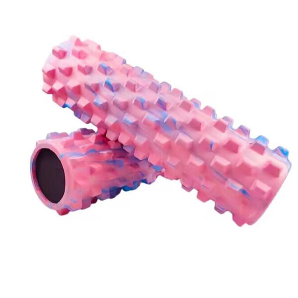 Pink Solid Yoga Foam Roller 45cm - Colorful Wolf Tooth Design Muscle Relaxation Massage Stick for Fitness and Sports | Fitness Equipment Store