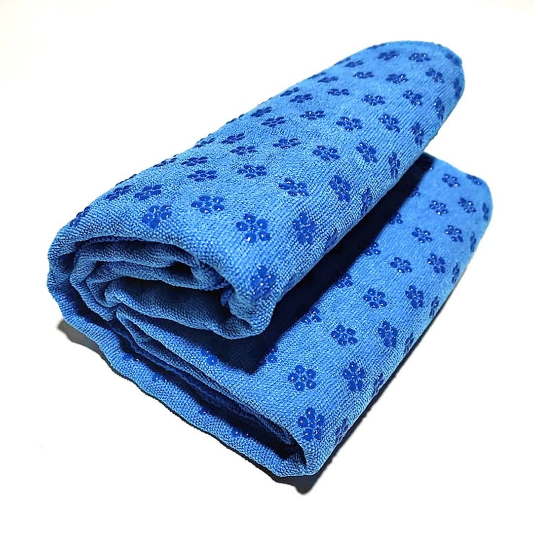 Blue Plum Blossom Yoga Towel Mat – Absorbent, Thick, Non-Slip, Portable Fitness Blanket for Home Use 183*63CM 1 Blue Plum Blossom Yoga Towel Mat – Absorbent, Thick, Non-Slip, Portable Fitness Blanket for Home Use 183*63CM