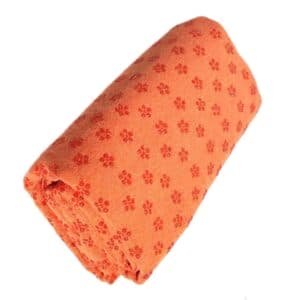 Orange color Plum Blossom Yoga Towel Mat - Absorbent, Thick, Non-Slip, Portable Fitness Blanket for Home Use 183*63CM