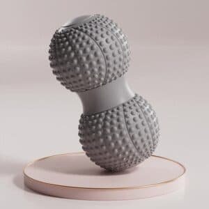 Gray 2pcs Fascia Ball Foot Arch Massager Peanut Ball for Muscle Relaxation, Deep Tissue Release, Yoga Massage 6.5*6.5*13CM
