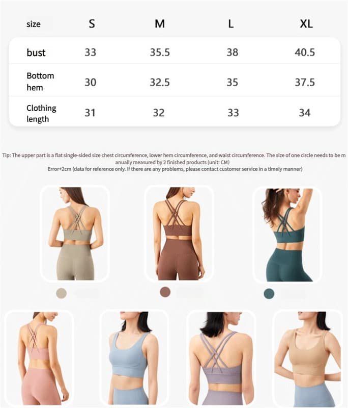 Size S Light Blue Cross-Back Yoga Sports Bra for Women - High Support & Shockproof Fitness Bra 5 Size S Light Blue Cross-Back Yoga Sports Bra for Women - High Support & Shockproof Fitness Bra - Image 5