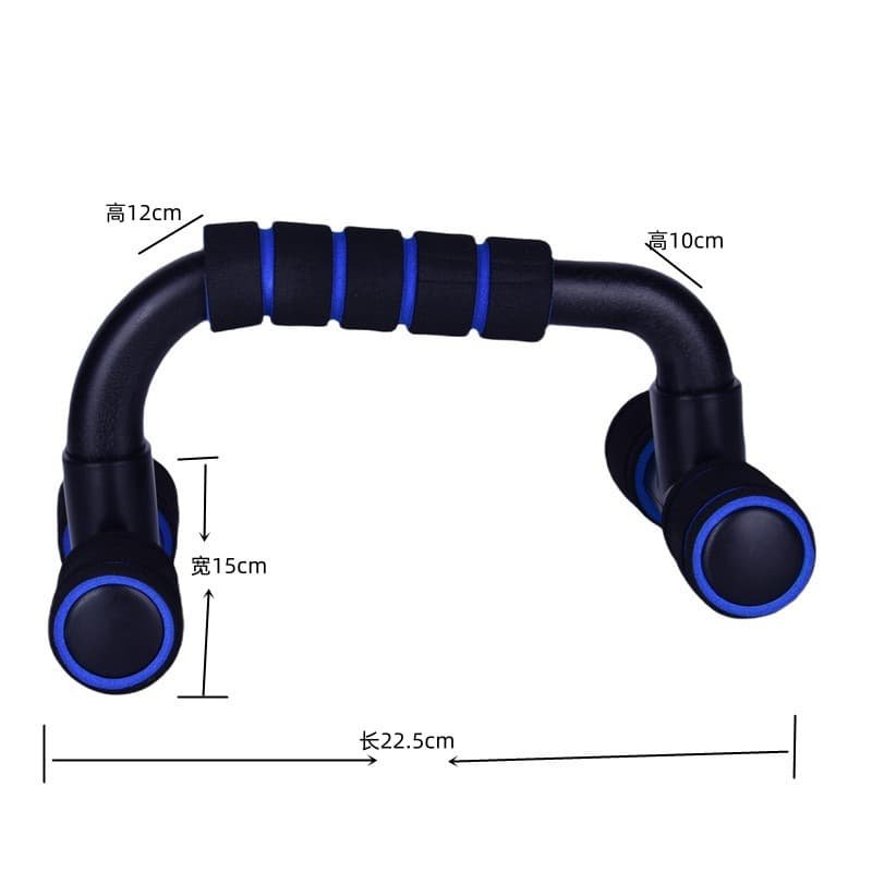 Black And Blue Push-Up Support Brackets for Home Fitness - Stability Bars for Upper Body Training 2 Black And Blue Push-Up Support Brackets for Home Fitness - Stability Bars for Upper Body Training - Image 2