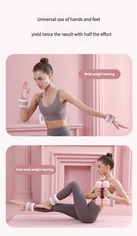 Pink Adjustable Weighted Leg & Wrist Sandbag Set – 1kg Each for Fitness, Running, and Dance Training 3 Pink Adjustable Weighted Leg & Wrist Sandbag Set – 1kg Each for Fitness, Running, and Dance Training - Image 3