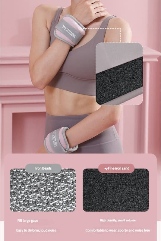 Purple Adjustable Weighted Leg & Wrist Sandbag Set - 1kg Each for Fitness, Running, and Dance Training 3 Purple Adjustable Weighted Leg & Wrist Sandbag Set - 1kg Each for Fitness, Running, and Dance Training - Image 3