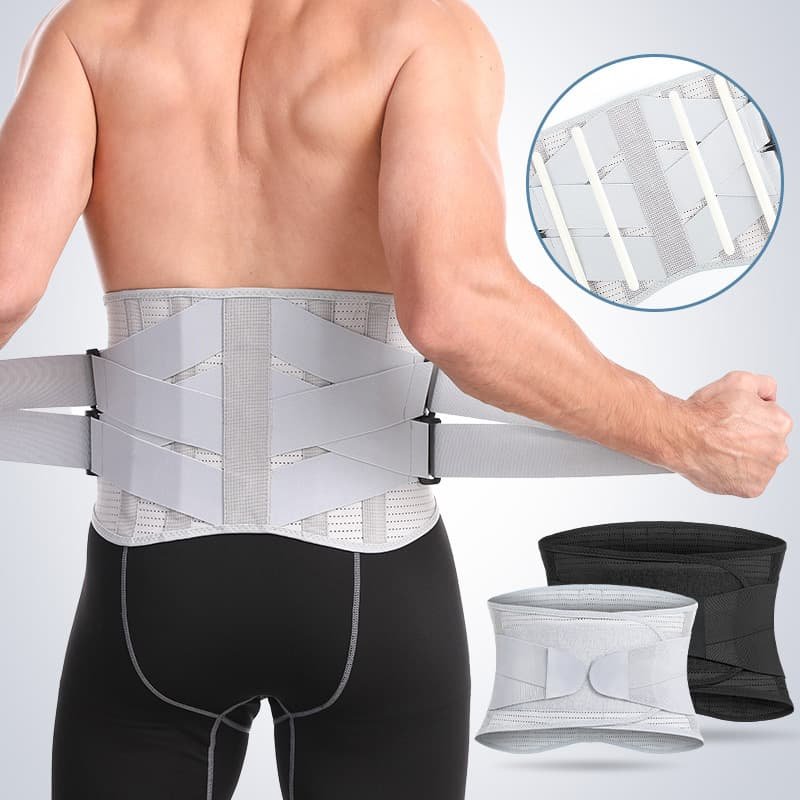 Size L Black Breathable Waist Support Belt - Adjustable Back Brace for Men and Women, Ideal for Weightlifting, Squats & Back Pain Relief 1 Size L Black Breathable Waist Support Belt - Adjustable Back Brace for Men and Women, Ideal for Weightlifting, Squats & Back Pain Relief