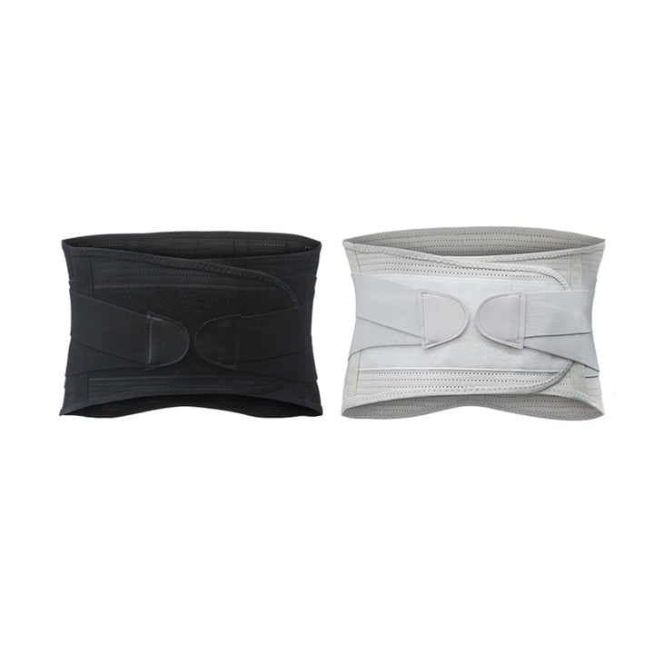 Size M Grey Breathable Waist Support Belt - Adjustable Back Brace for Men and Women, Ideal for Weightlifting, Squats & Back Pain Relief 2 Size M Grey Breathable Waist Support Belt - Adjustable Back Brace for Men and Women, Ideal for Weightlifting, Squats & Back Pain Relief - Image 2