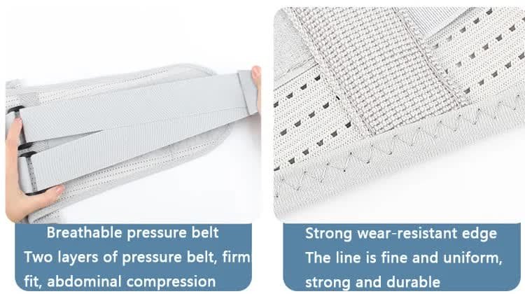 Size M Grey Breathable Waist Support Belt - Adjustable Back Brace for Men and Women, Ideal for Weightlifting, Squats & Back Pain Relief 9 Size M Grey Breathable Waist Support Belt - Adjustable Back Brace for Men and Women, Ideal for Weightlifting, Squats & Back Pain Relief - Image 9