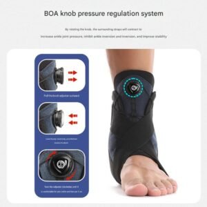1 Pair Black Pink Adjustable Ankle Brace ‚Äì Compression Support for Running, Sports, and Ankle Recovery | Fitness Equipment Store