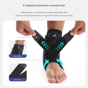 1 Pair Black Pink Adjustable Ankle Brace ‚Äì Compression Support for Running, Sports, and Ankle Recovery | Fitness Equipment Store