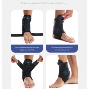 1 Pair Black Pink Adjustable Ankle Brace ‚Äì Compression Support for Running, Sports, and Ankle Recovery | Fitness Equipment Store