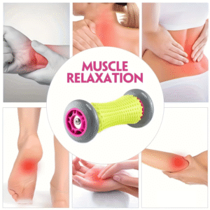 Green And Grey Foot Massage Roller - Plantar Fasciitis & Muscle Relief Tool | Fitness Equipment Store