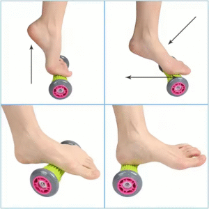 Green And Grey Foot Massage Roller - Plantar Fasciitis & Muscle Relief Tool | Fitness Equipment Store
