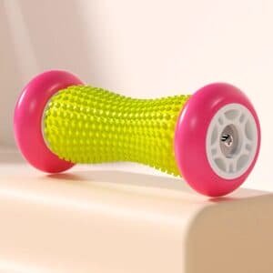 Green And Pink Foot Massage Roller - Plantar Fasciitis & Muscle Relief Tool