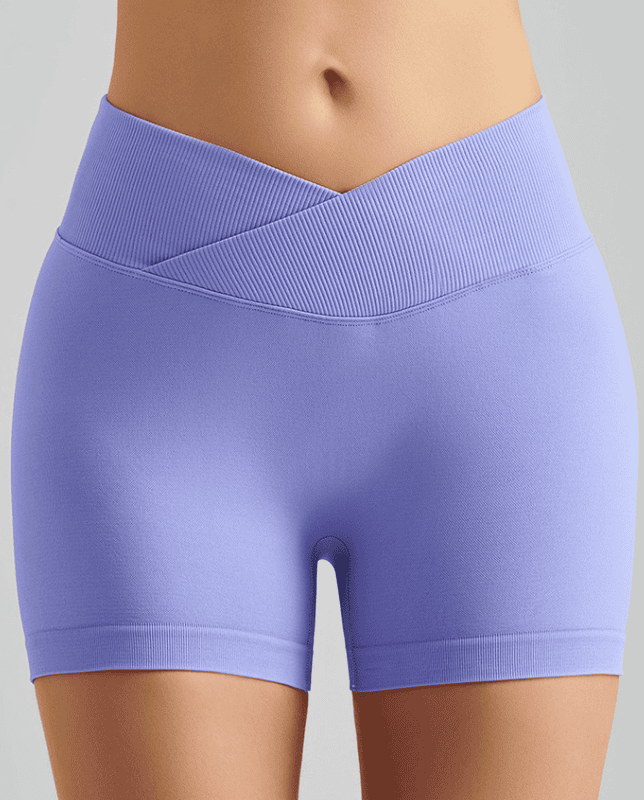 Lavender Purple Yoga Shorts - Seamless, High Waist, Tummy Control Size L 3 Lavender Purple Yoga Shorts - Seamless, High Waist, Tummy Control Size L - Image 3