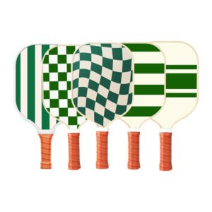 Set 1 White And Green T700 Carbon Fiber Pickleball Paddle Set - 2 Paddles, 4 Balls, and Portable Carry Bag for Adults and Students | Fitness Equipment Store
