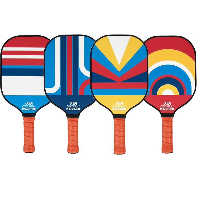 Style 3 Colorful Geometric Patterns Fiberglass Pickleball Paddle - Lightweight 220g with Anti-Slip TPU Grip for Outdoor Sports 2 Style 3 Colorful Geometric Patterns Fiberglass Pickleball Paddle - Lightweight 220g with Anti-Slip TPU Grip for Outdoor Sports - Image 2