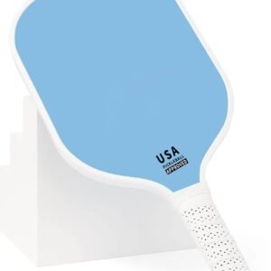 Light Green Fiberglass Pickleball Paddle Set - 2 Minimalist Paddles, 4 Balls, and Carry Bag for Outdoor Play | Fitness Equipment Store