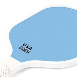 Light Green Fiberglass Pickleball Paddle Set - 2 Minimalist Paddles, 4 Balls, and Carry Bag for Outdoor Play | Fitness Equipment Store