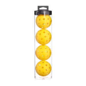 2 Tubes Yellow Outdoor Pickleball Balls 4-Pack - Durable 40-Hole Design with Carry Tube(8 balls in total)