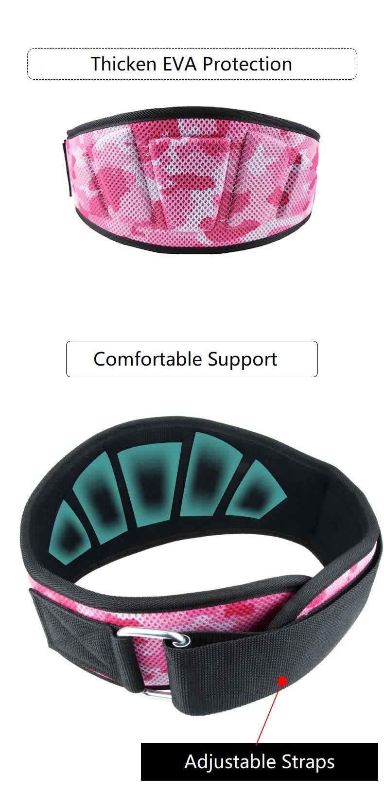 Size XS Pink Camouflage Camo Weightlifting Belt - EVA Nylon Gym Belt for Squats, Deadlifts & Lumbar Support 6 Size XS Pink Camouflage Camo Weightlifting Belt - EVA Nylon Gym Belt for Squats, Deadlifts & Lumbar Support - Image 6
