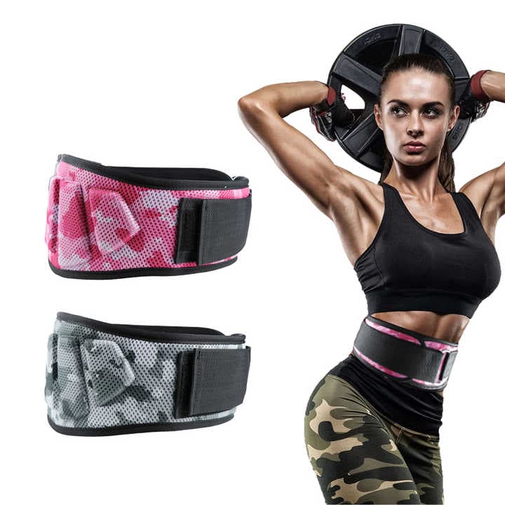 Size M Grey Camouflage Camo Weightlifting Belt - EVA Nylon Gym Belt for Squats, Deadlifts & Lumbar Support 3 Size M Grey Camouflage Camo Weightlifting Belt - EVA Nylon Gym Belt for Squats, Deadlifts & Lumbar Support - Image 3
