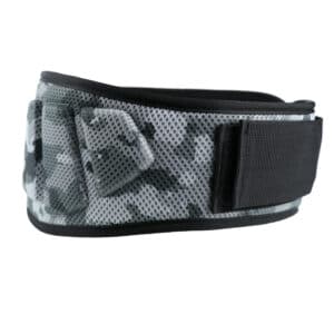 Size S Grey Camouflage Camo Weightlifting Belt - EVA Nylon Gym Belt for Squats, Deadlifts & Lumbar Support