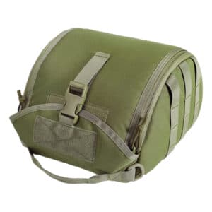 Green Tactical Helmet Bag & Utility Pouch - Padded MOLLE Gear Storage Carrier
